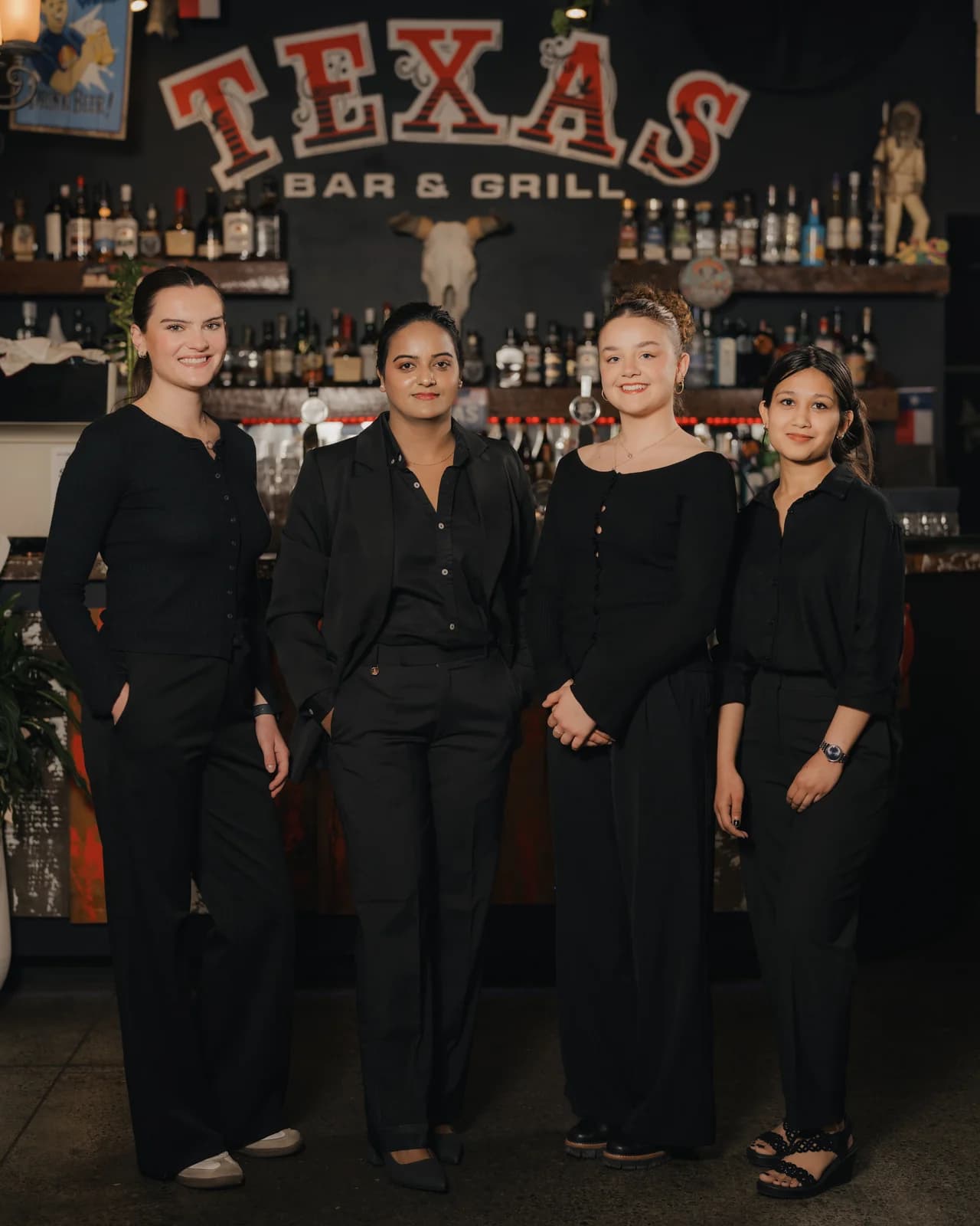 Kitchen crew at Texas Grill on Hereford Street